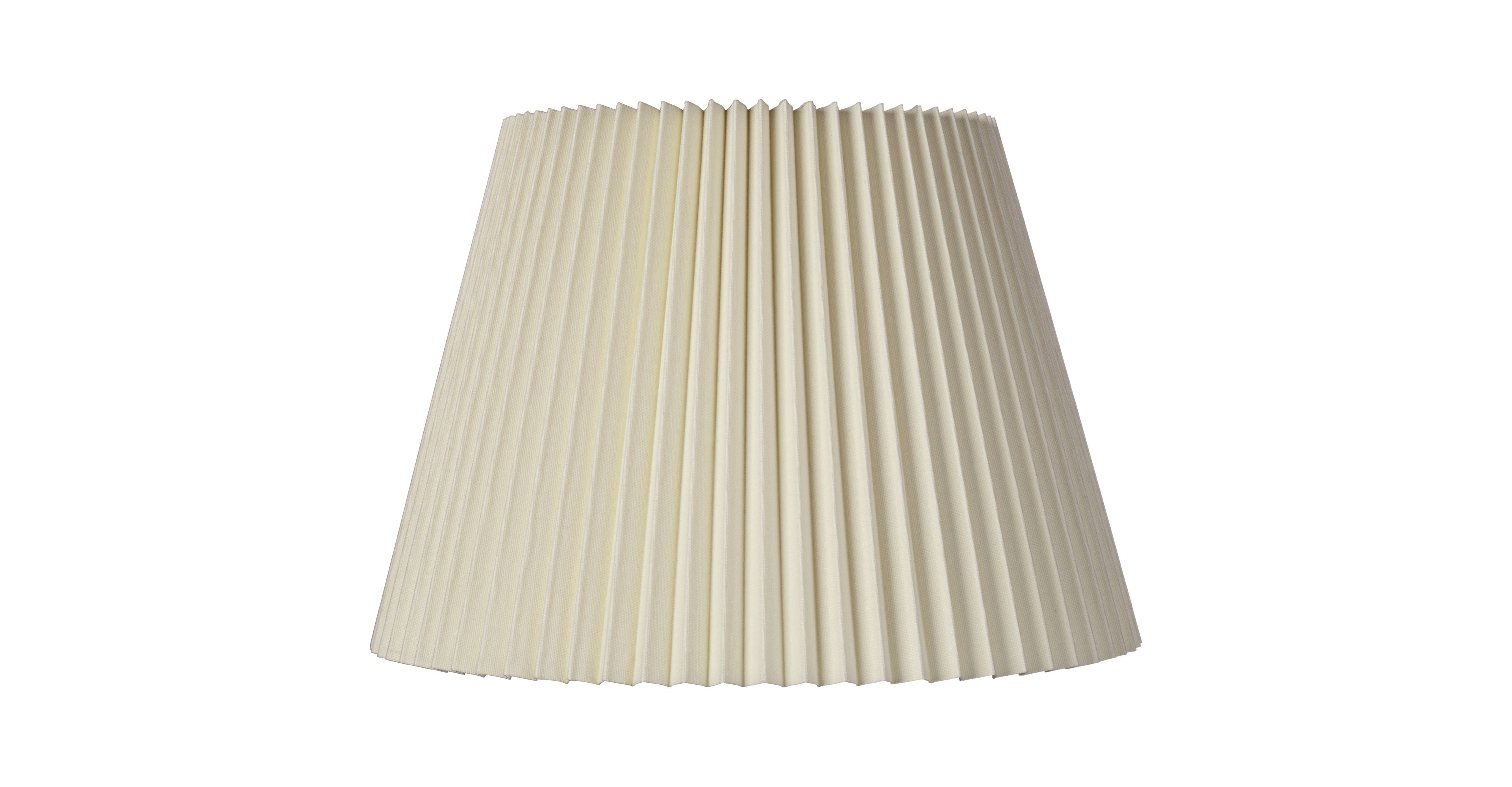 Springcrest Ivory Linen Knife Pleat Medium Lamp Shade 9" Top x 14.5" Bottom x 10" High (Spider) Replacement with Harp and Finial