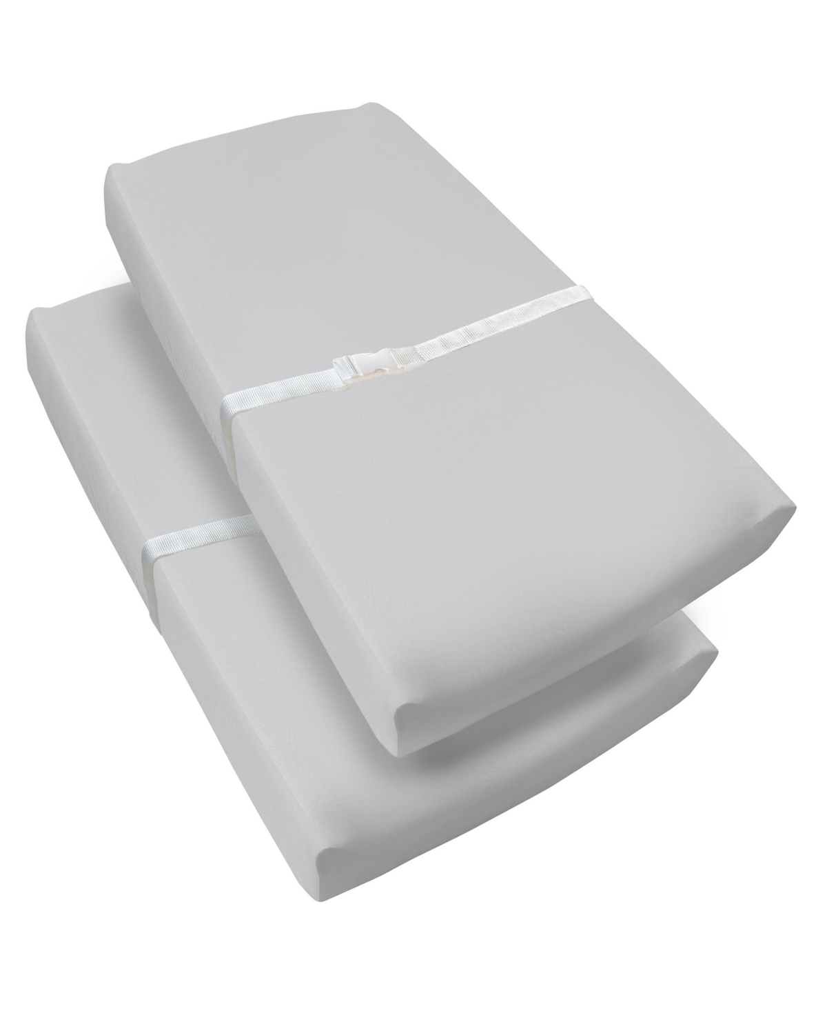 BreathableBaby Waterproof Cover, For 32" x 16" Changing Pad (2-Pack)) - Gray