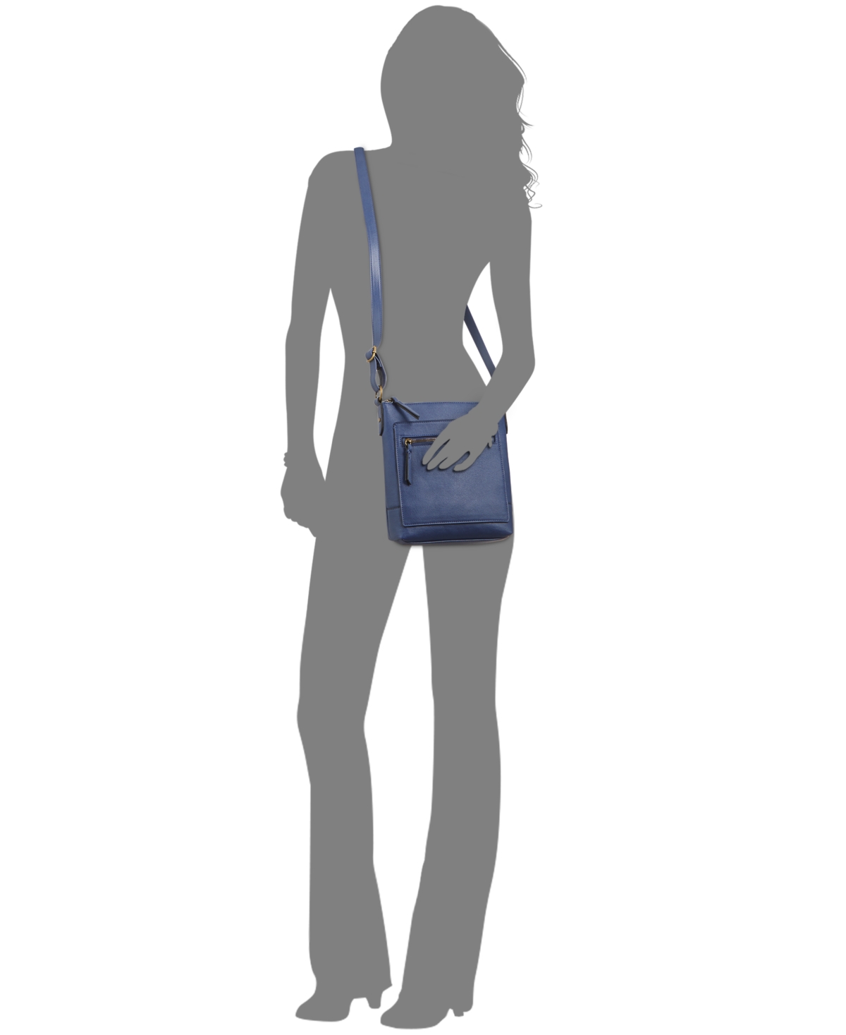 Style & Co Hudsonn North South Crossbody, Created For Macy's In Navy