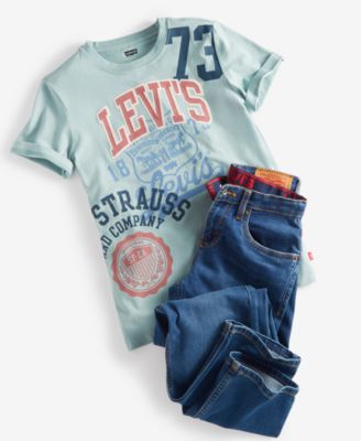 Levi's Big Boys Husky 514 Straight Stretch Performance Jeans In Steady Rocky