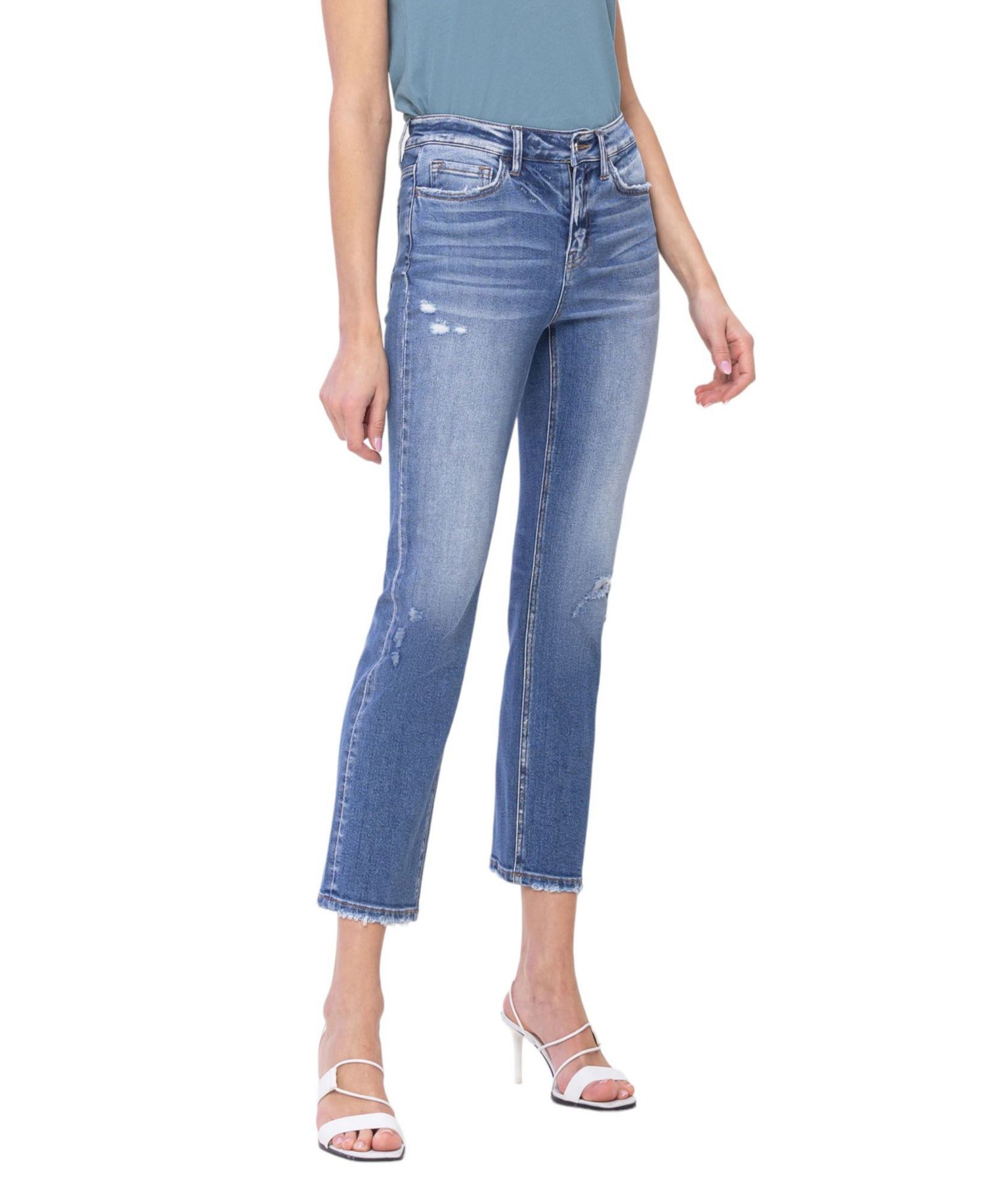 Women's High Rise Slim Straight Jeans