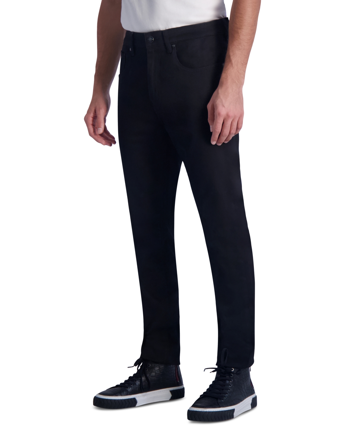 Karl Lagerfeld Men's Slim Fit Denim Jeans, Created For Macy's In Black