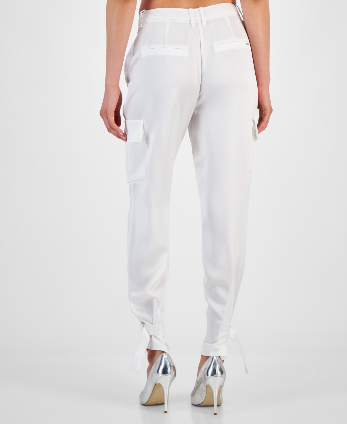 Guess Women's Marzia Buckle-Hem Cargo Jogger Pants