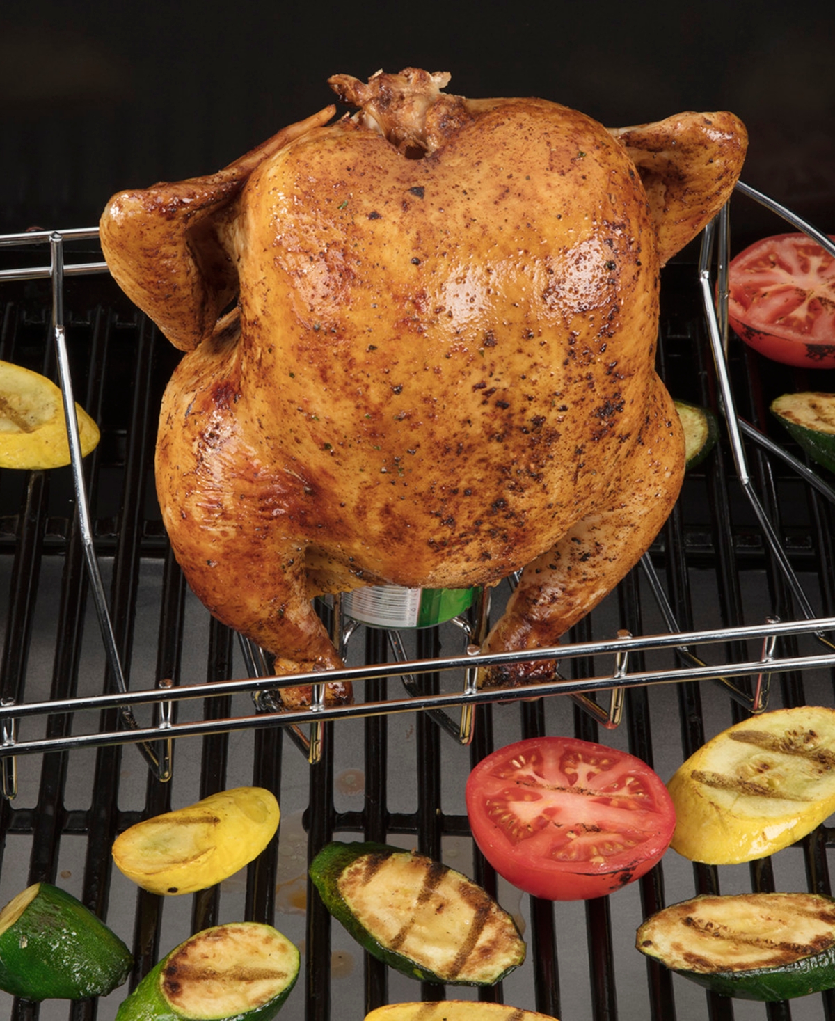 Cuisinart 4-in-1 Bbq Basket And Drumstick Rack In Silver