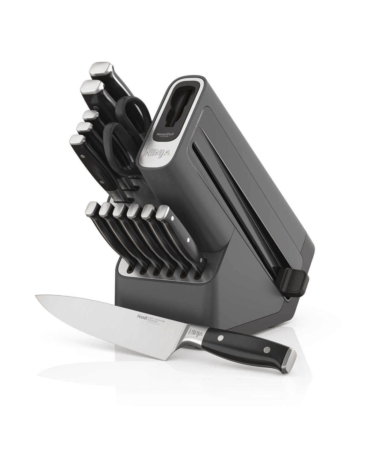 Ninja Foodi Neverdull Stainless Steel Premium Knife System 14 Piece Set In Black