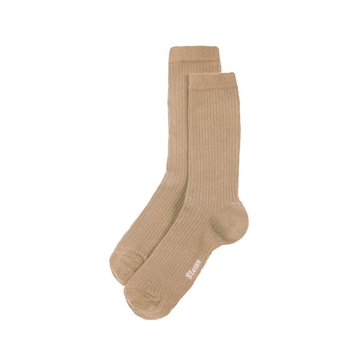 Stems Eco-conscious Cashmere Crew Socks In Nude