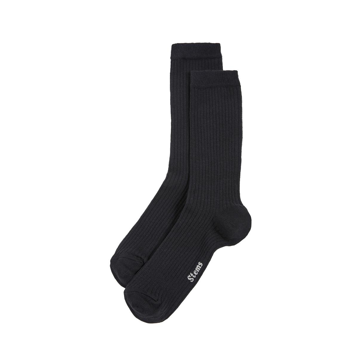 Shop Stems Eco-conscious Cashmere Crew Socks In Black