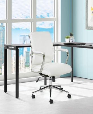 Office Star 41.25" Fabric, Chrome Mid Back Manager's Office Chair