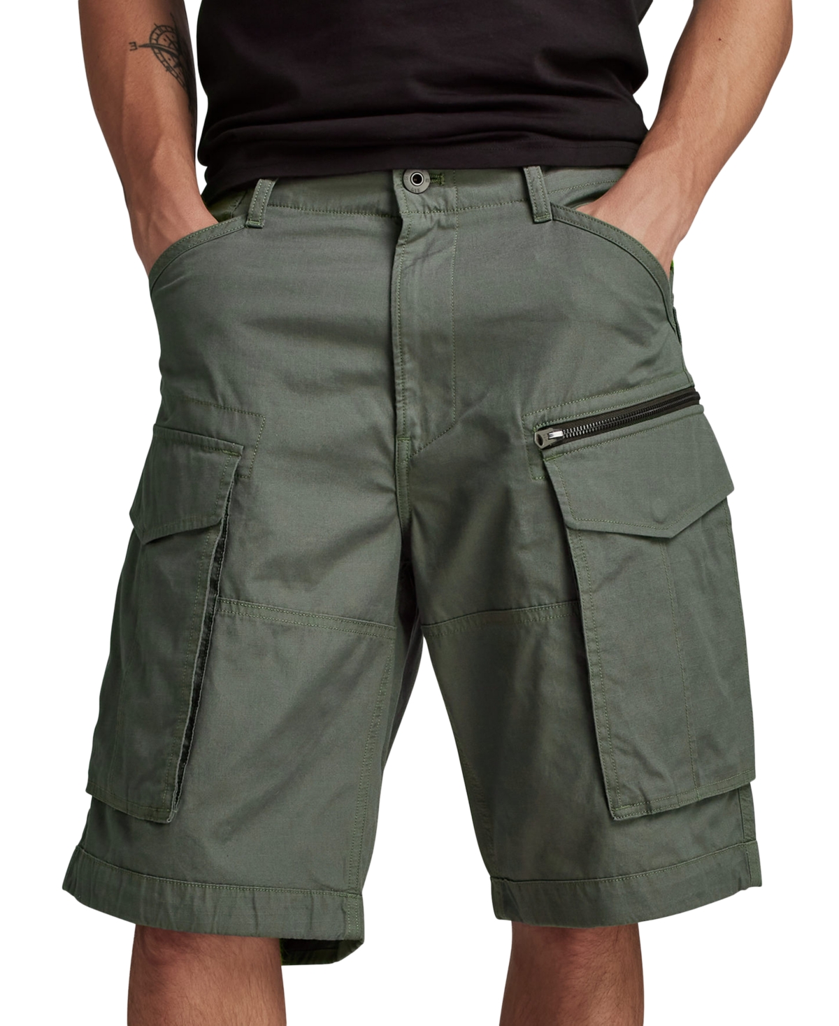 Men's Relaxed-Fit Rovic Zip Shorts - Gs Grey