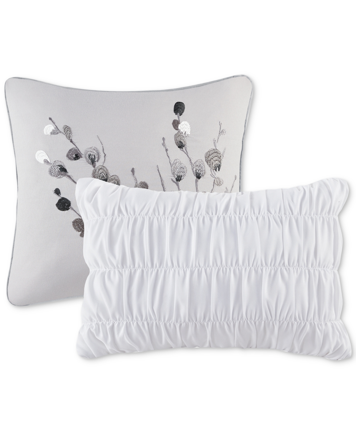 Shop Jla Home Bianca 9-pc. Comforter Set, King In Grey