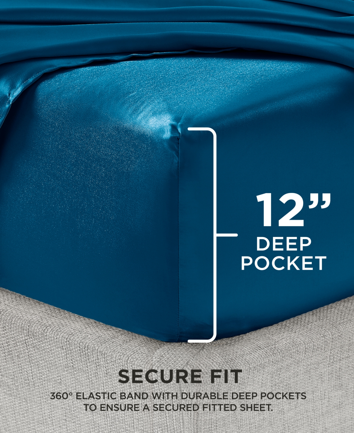 Juicy Couture 3 Piece Satin Sheet Set, Twin Xl