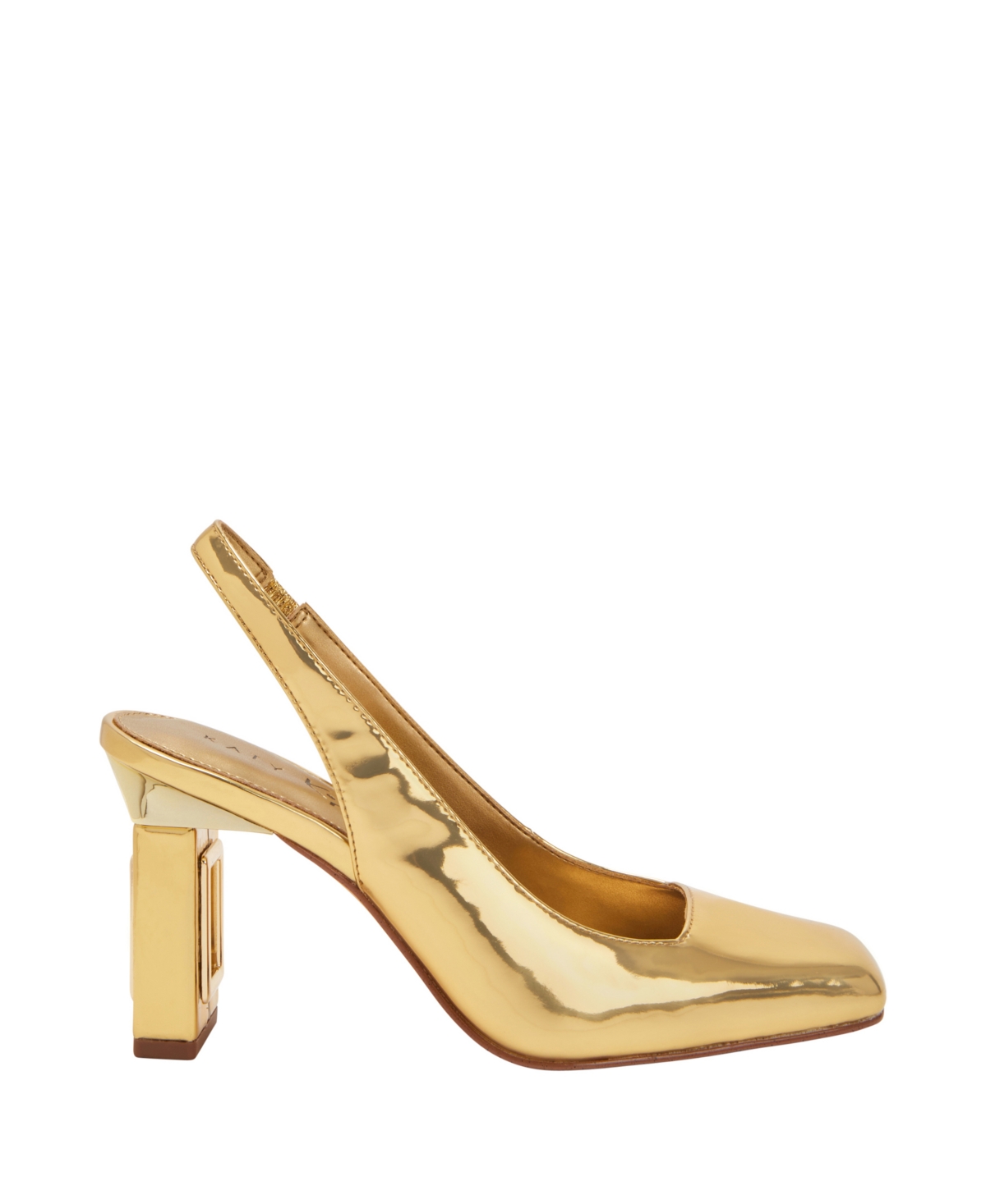 Katy Perry Women's The Hollow Heel Sling Back Pumps - Gold- Polyurethane, Polyester