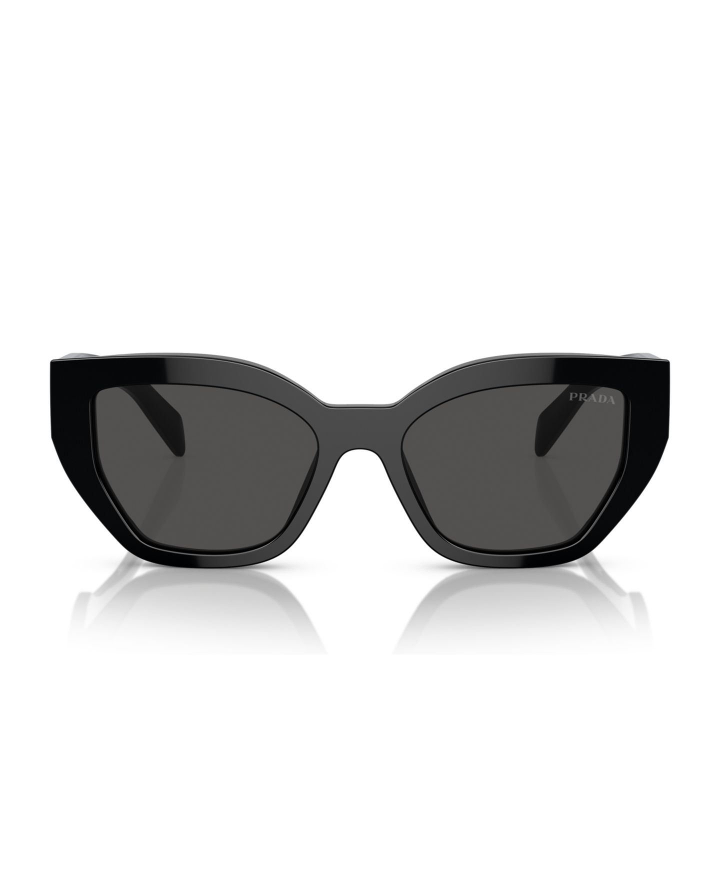 Женские солнцезащитные очки PRADA Lettering Butterfly Sunglasses, PR A09S, цвет: Чёрный — фото 5