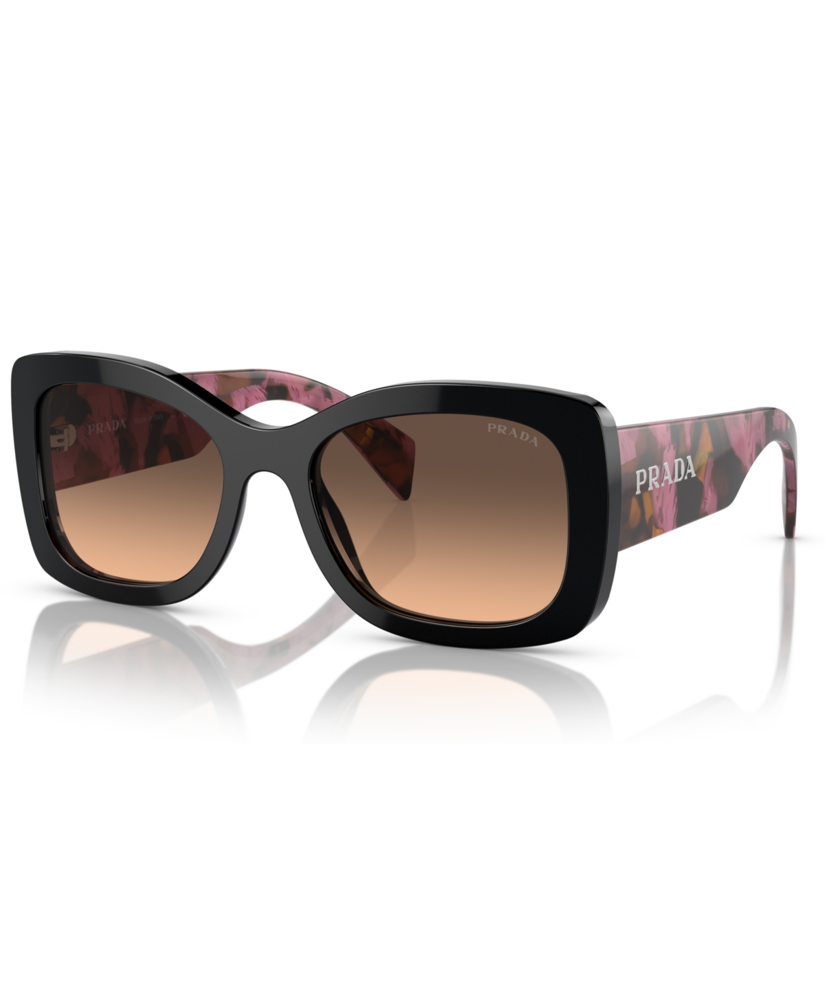 Prada Womens Purple Pr A08s Oval-frame Acetate Sunglasses