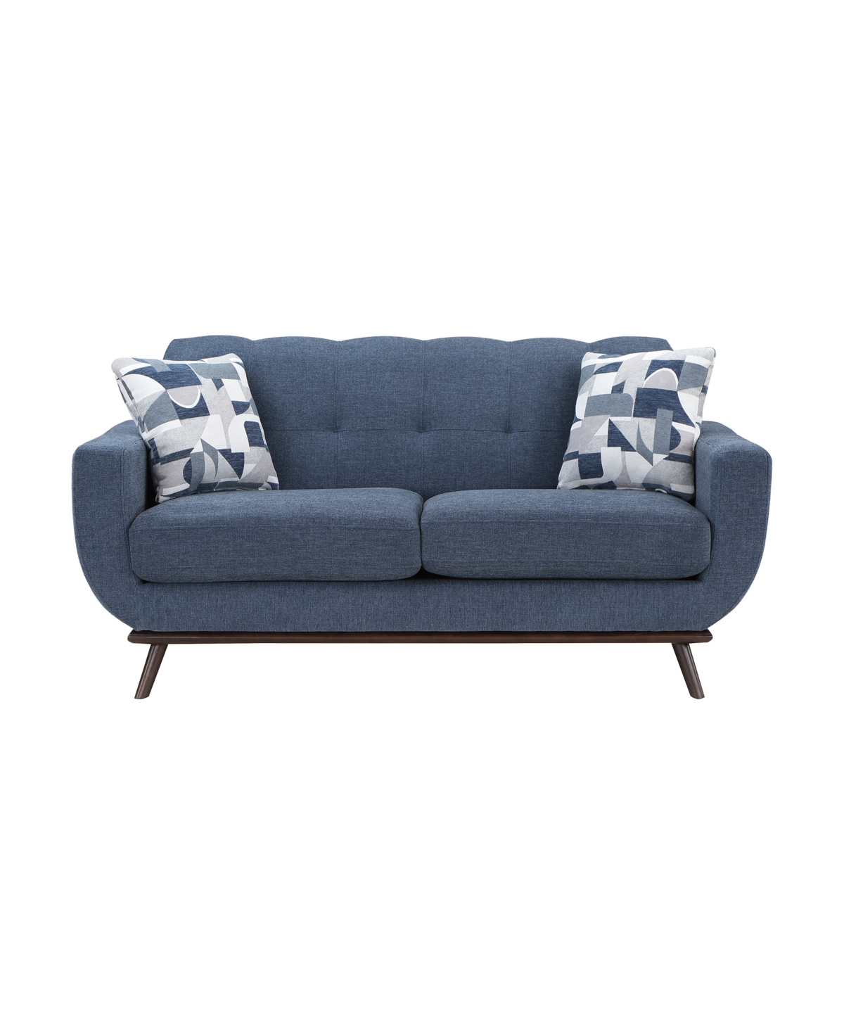 Homelegance White Label Andora 70" Loveseat In Blue