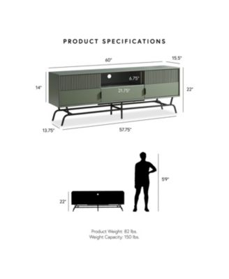 60" MDF Wade Modern Composite TV Stand