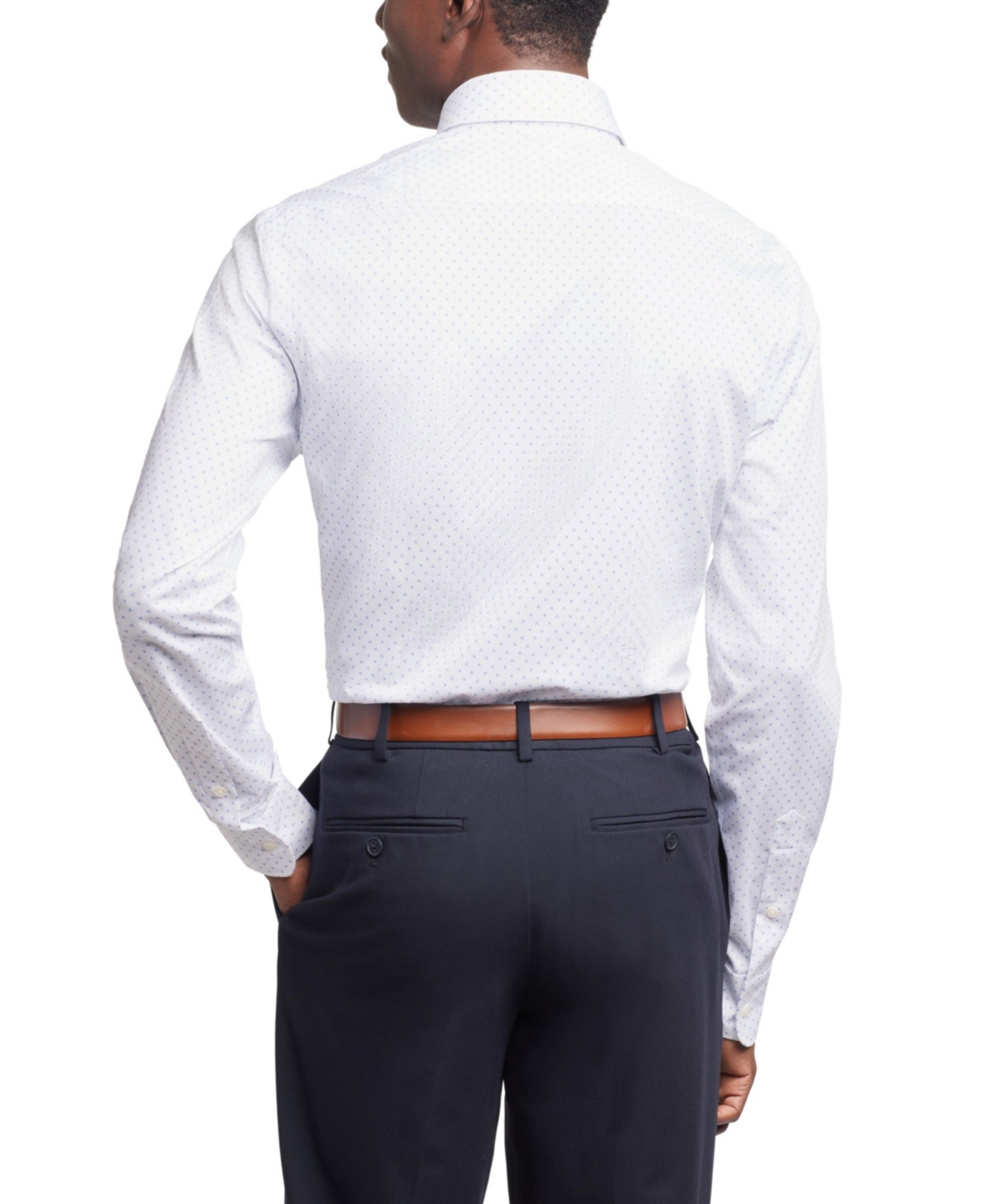 Tommy Hilfiger Men's Th Flex Slim Fit Wrinkle Resistant Stretch Twill Dress Shirt