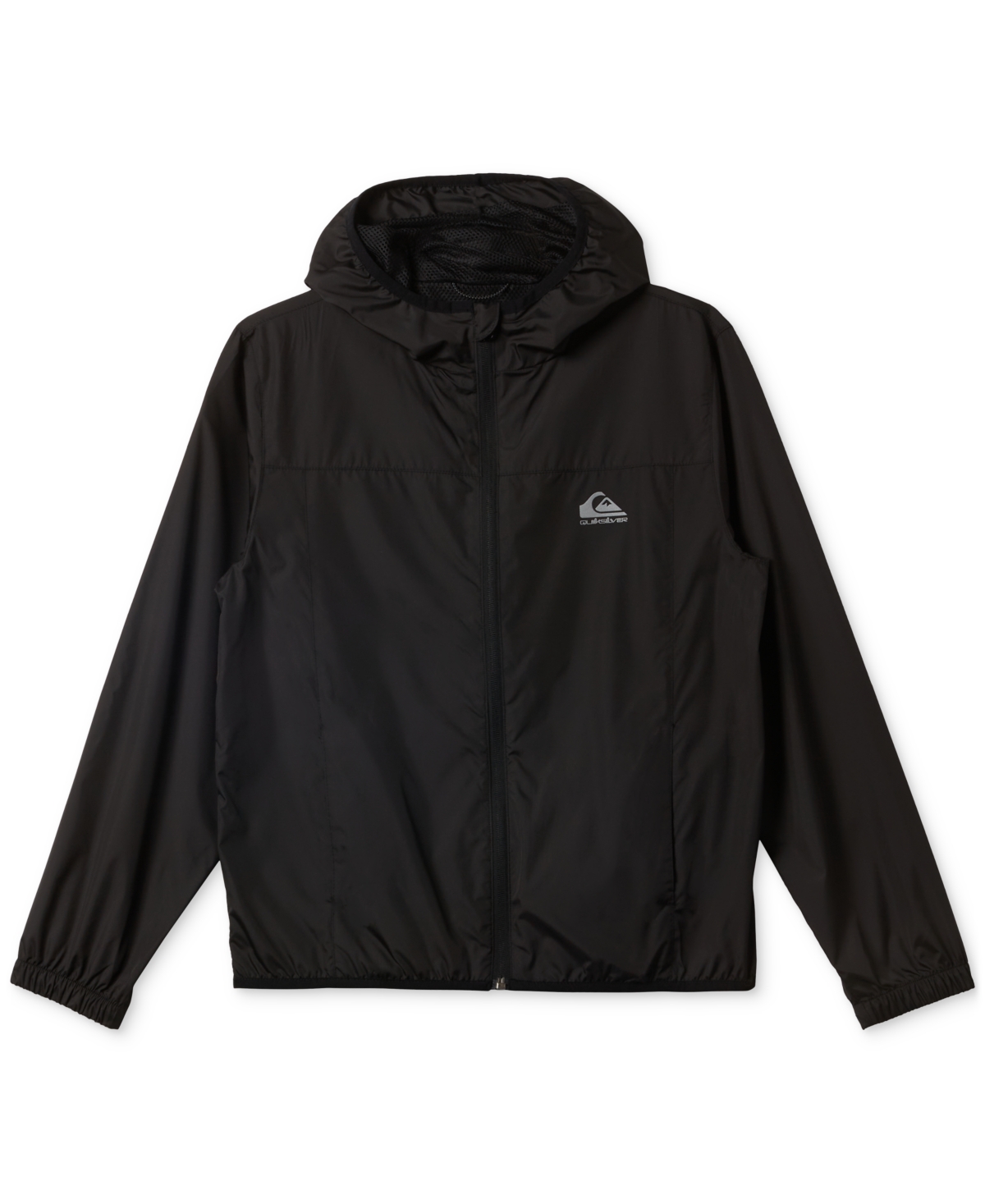 Shop Quiksilver Big Boys Overcast Hooded Windbreaker Jacket In Black