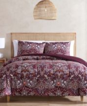 Painted Script 3 Piece Reversible Comforter Sets, Created for Macy's
