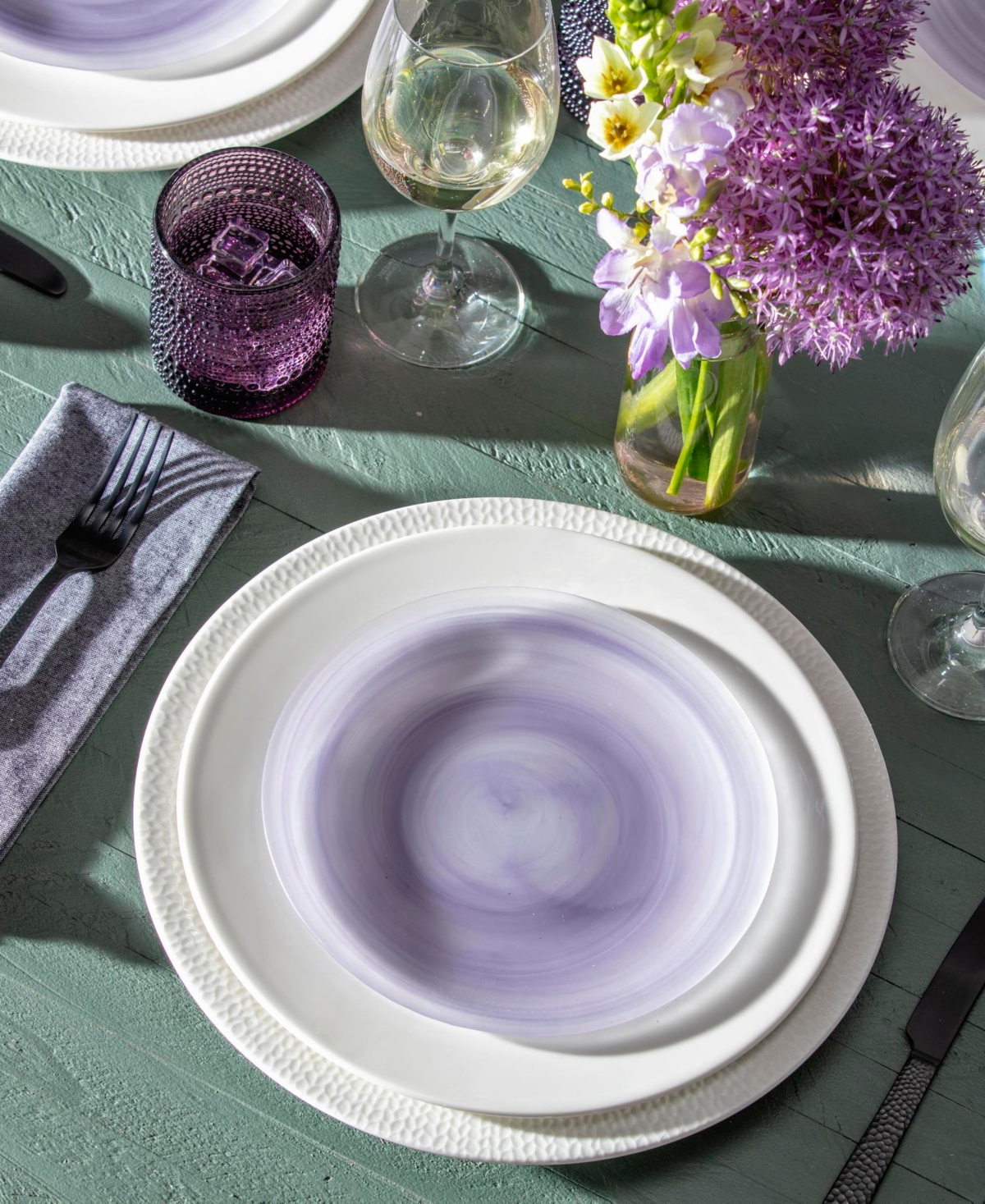 Fortessa La Jolla Glass Salad Plates, Set Of 4 In Grey