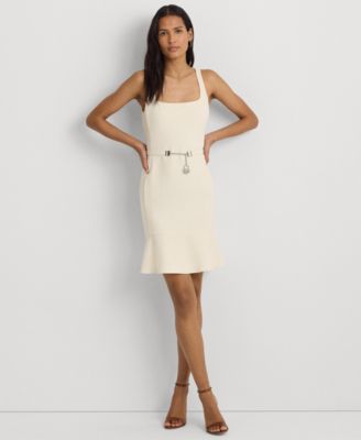 Lauren Ralph Lauren Women's Belted Double-Faced Crepe Dress