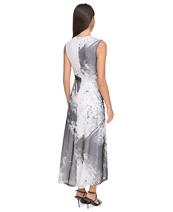 DKNY Women s Sleeveless Cowlneck Side Ruched Dress Macy s