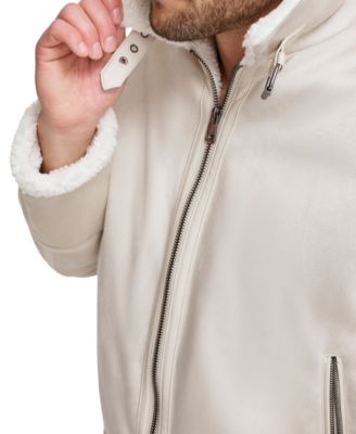 Calvin Klein Men's Classic Faux Shearling B-3 Bomber Jacket