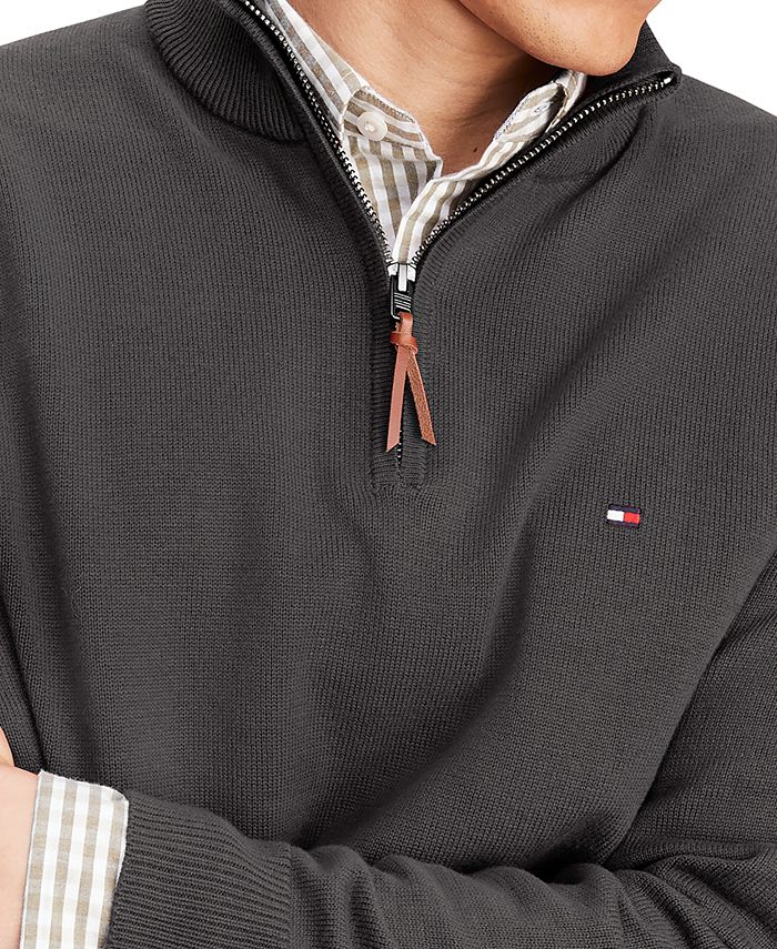 Tommy Hilfiger Men's Big & Tall Quarter-Zip Sweater - Macy's
