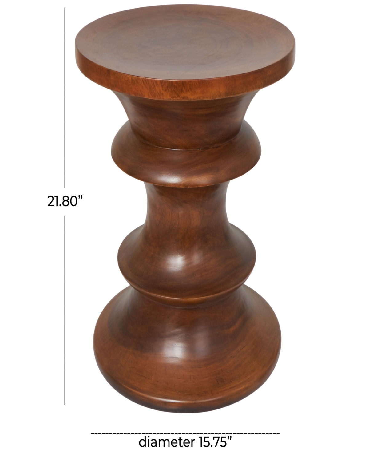 Rosemary Lane 16" X 16" X 22" Wood Geometric Accent Table In Brown