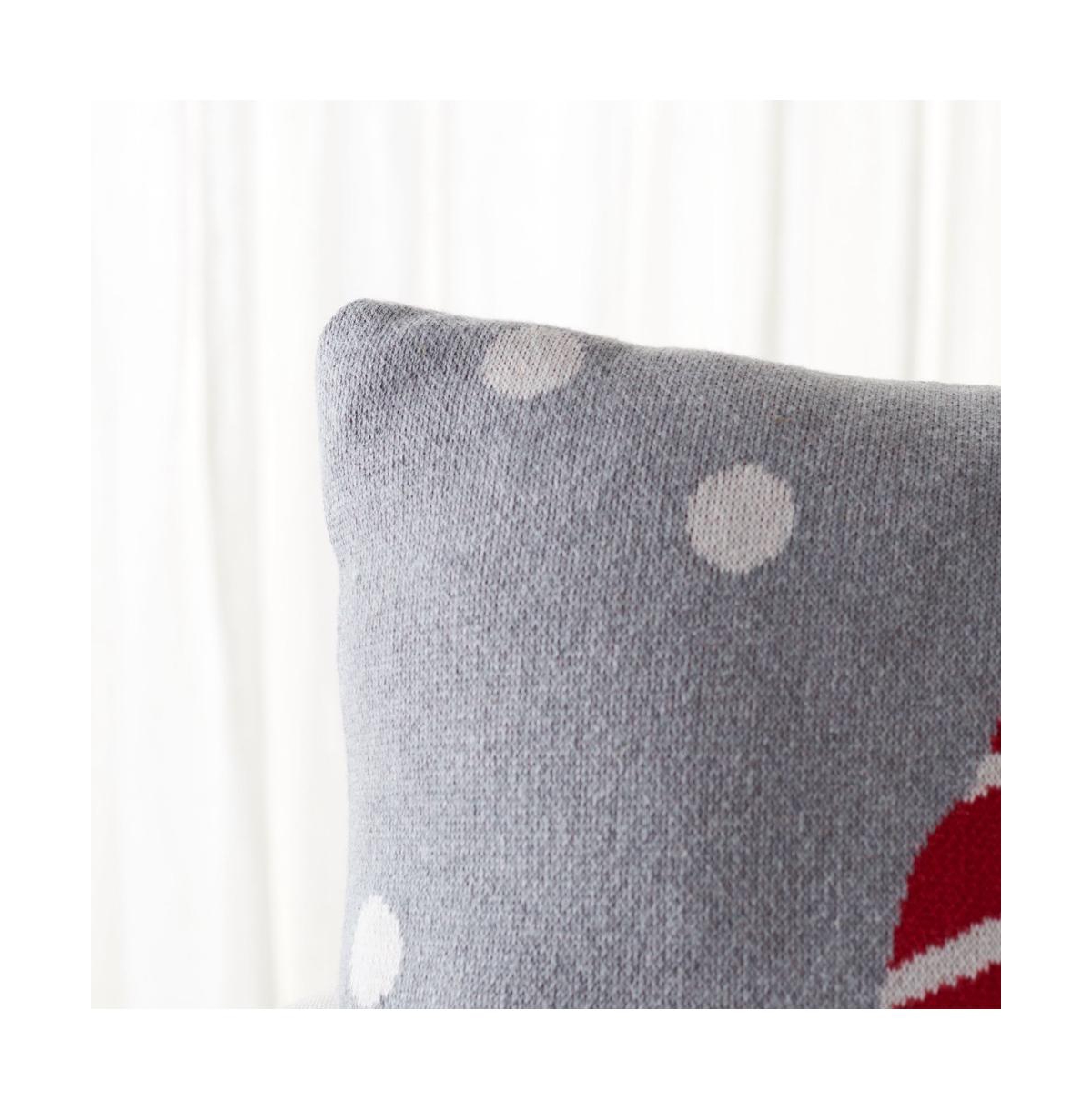 Peppermint Elves Pillow -red