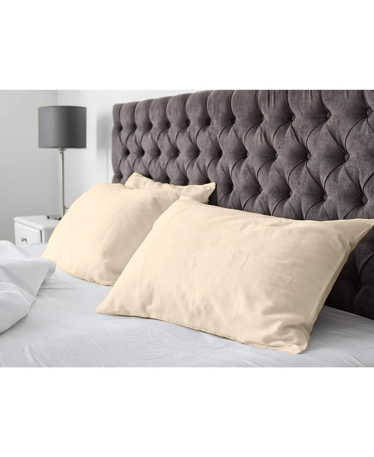 Superity Linen 100% Premium Cotton Pillow Cases - Soft and Breatheable - Open Enclosure - - Stone