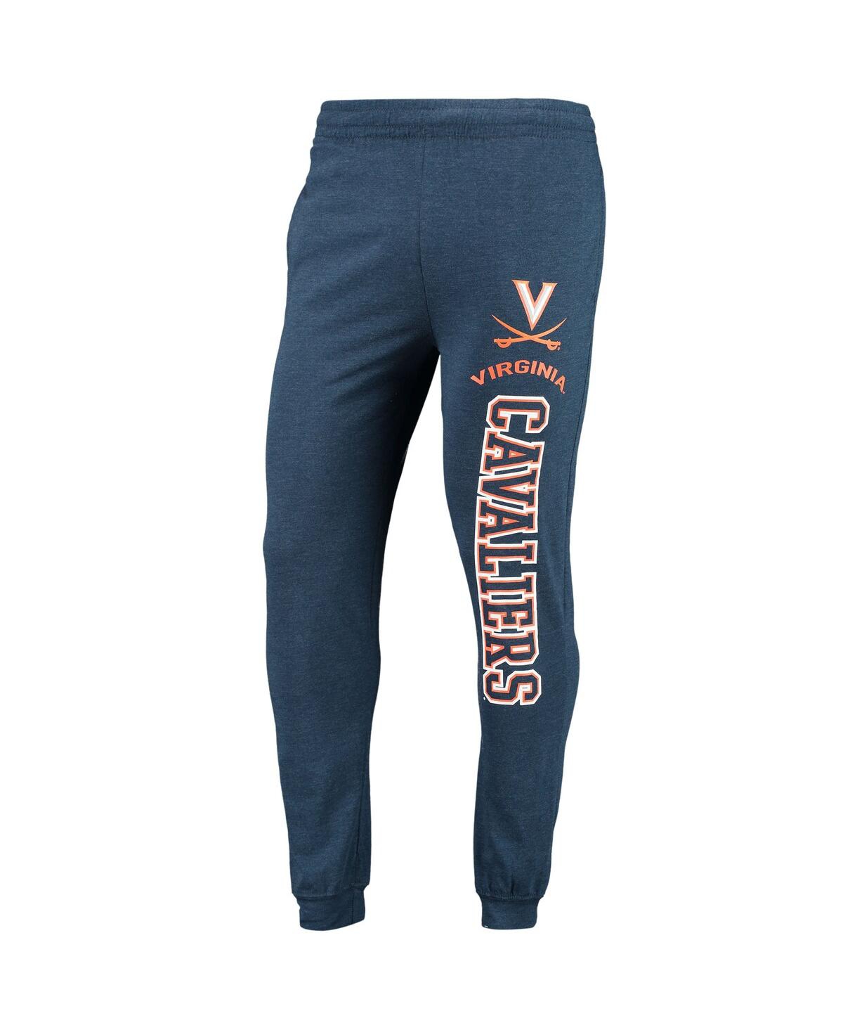 Shop Concepts Sport Men's  Navy, Heather Charcoal Virginia Cavaliers Meter Long Sleeve Hoodie T-shirt And  In Navy,heather Charcoal