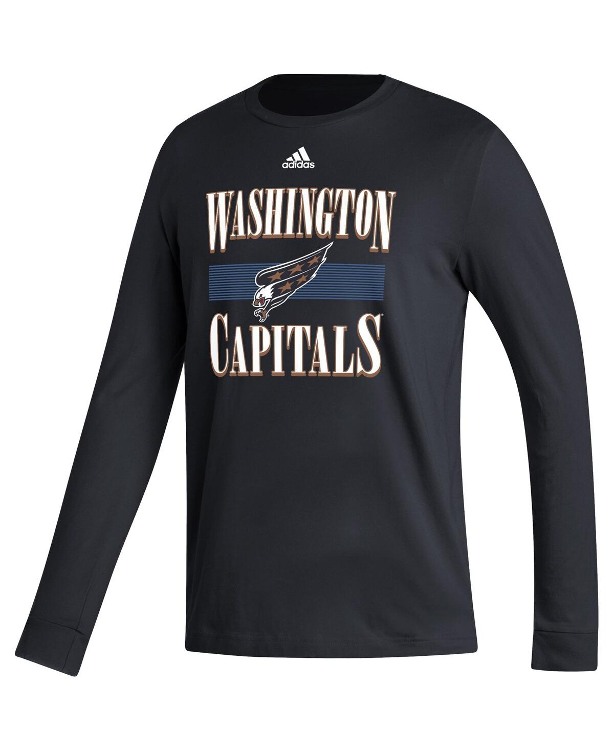 Men's adidasWashington Capitals Reverse Retro 2.0 Fresh Playmaker Long Sleeve T-shirt - Black