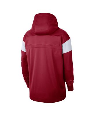 Men's Crimson Oklahoma Sooners Jersey Performance Pullover Hoodie
