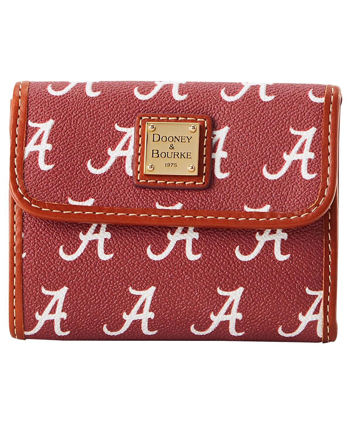 Dooney & Bourke Women's  Alabama Crimson Tide Flap Credit Card Wallet In Red