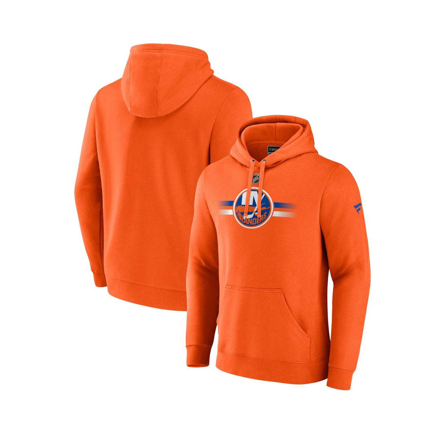 Men's Orange New York Islanders Authentic Pro Secondary Pullover Hoodie