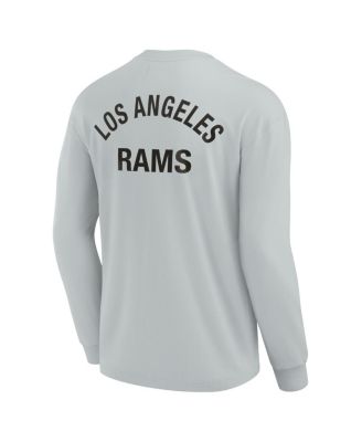 Men's and Women's Gray Los Angeles Rams Super Soft Long Sleeve T-shirt