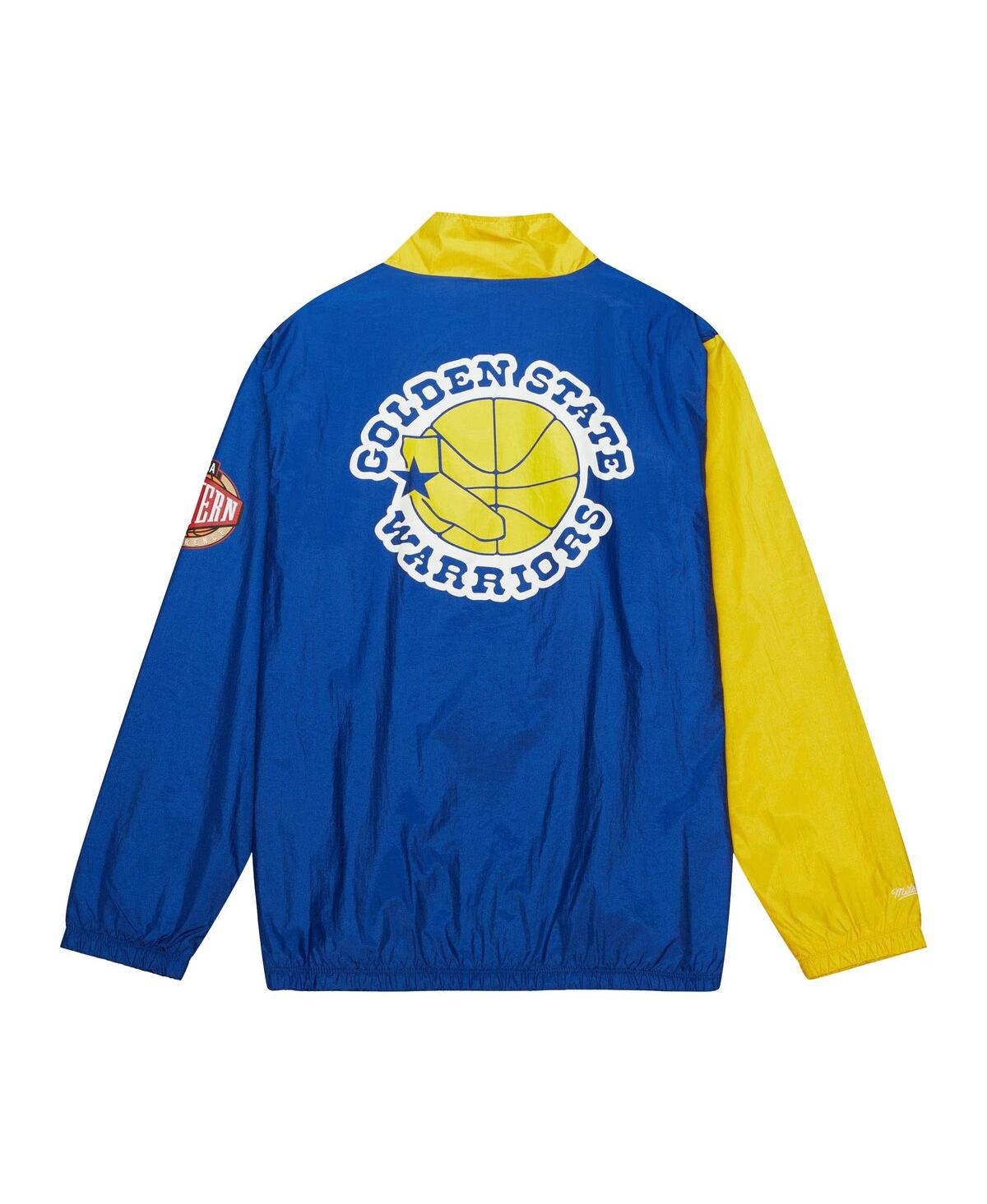 Mitchell & Ness White Golden State Warriors Hardwood Classics Arched Retro Lined Full-zip Windbreak In White