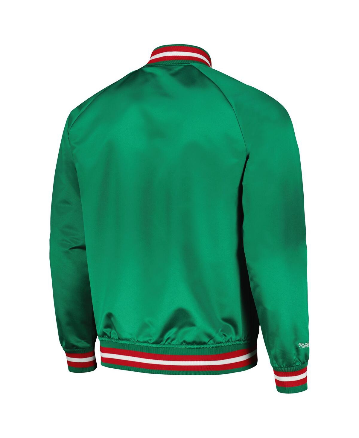 Mitchell & Ness Men's  Green Milwaukee Bucks Hardwood Classics Throwback Wordmark Raglan Full-snap Ja In Green