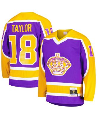 Mitchell Ness Men's Dave Taylor Purple Los Angeles Kings 1980/81