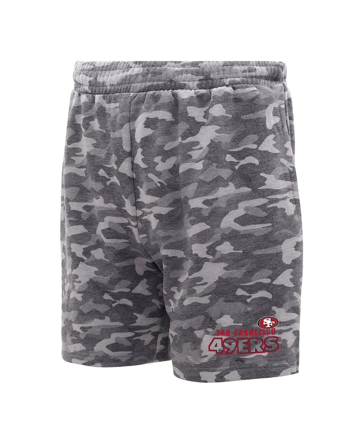 Men's Concepts Sport Charcoal San Francisco 49ers Biscayne Camo Shorts - Charcoal