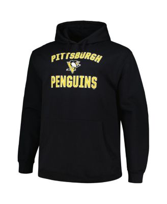 Men's Black Pittsburgh Penguins Big and Tall Arch Over Logo Pullover Hoodie