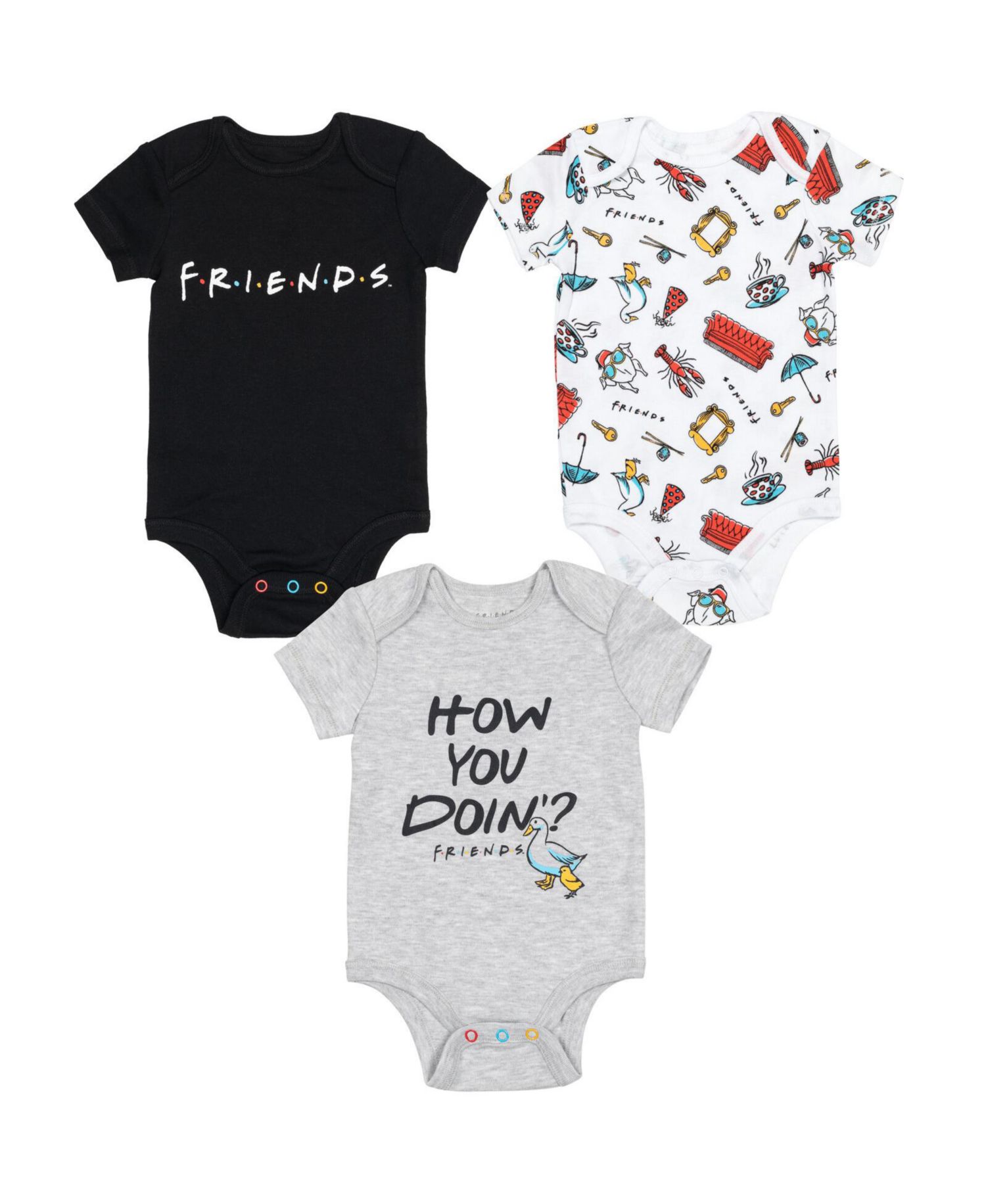Baby Boys 3 Pack Short Sleeve Bodysuit