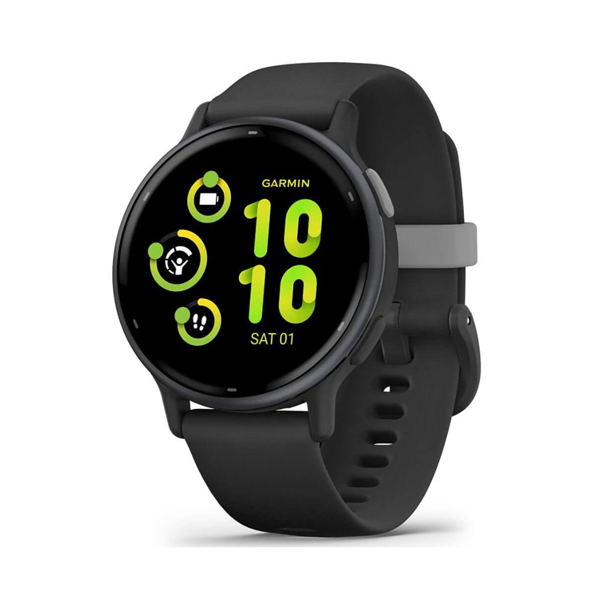 Fitness Unisex Smart watch - Slate Silicone Strap - Black
