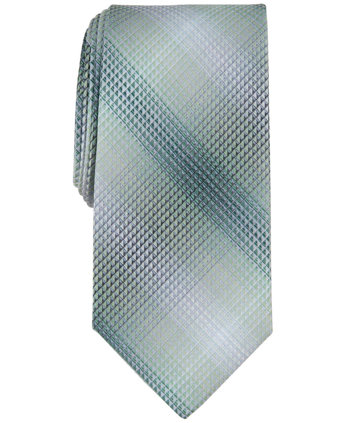 Perry Ellis Men's Lendon Mini-plaid Tie In Green