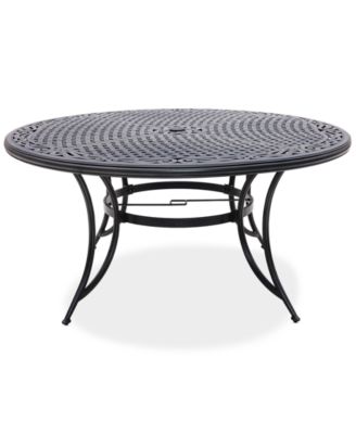 Wythburn Mix and Match 60" Round Cast Aluminum Outdoor Dining Table