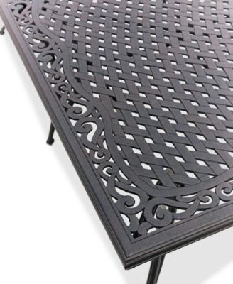 Wythburn Mix and Match 84 x 60 Cast Aluminum Outdoor Dining Table