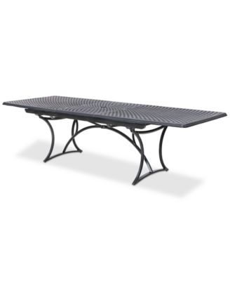 Wythburn Mix and Match 110"x 42" Cast Aluminum Outdoor Extension Dining Table, Created for Macy's