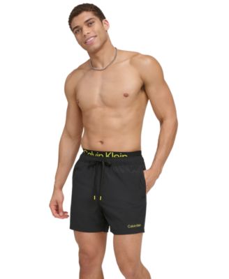 Men's Logo Elastic Waist Modern Euro 5" Volley Swim Trunks