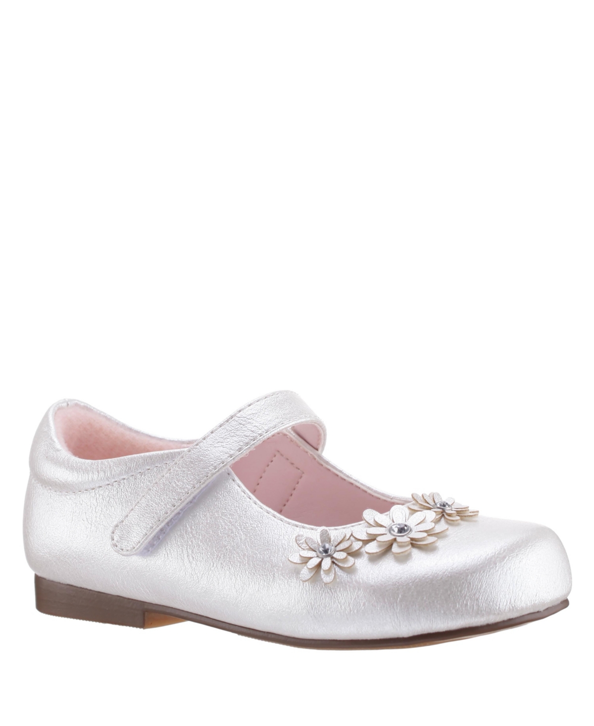 Nina Kids' Toddler And Little Girls Dress Mary Jane Strap Closure Shoes In White
